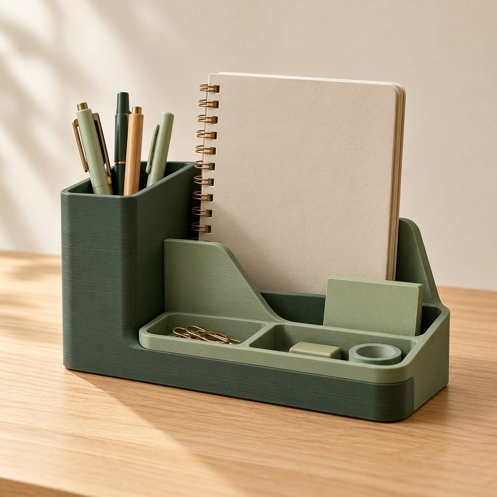 Organizador modular de secretária impresso em 3D